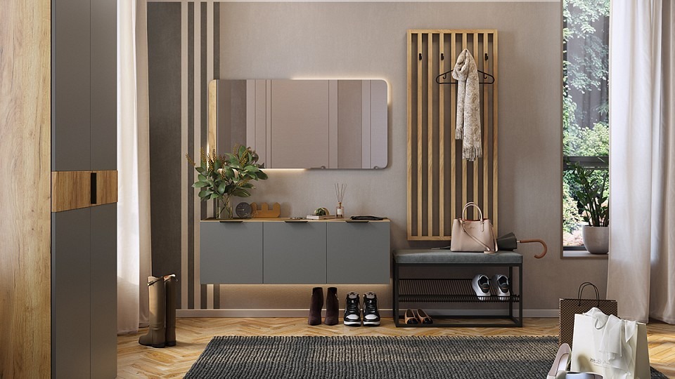 Фото Стенка для прихожей Бери К6 MBS_PK06Beri-2564 - интернет-магазин МегаТерем в Москве