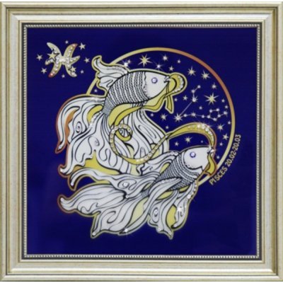 Картина Звездные Рыбы с кристаллами Swarovski (1744)