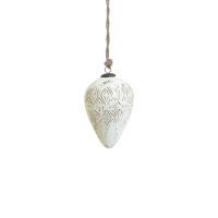 Новогодняя игрушка GV-20A, стекло, white, gold, ROOMERS FURNITURE