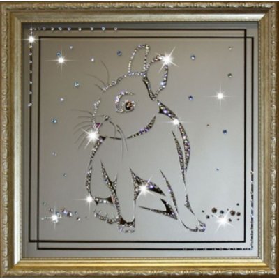 Картина Кролик с кристаллам...