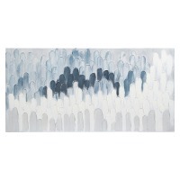 Панно декоративное с ручной росписью by feel, 140х70 см, серо-голубое (78832)