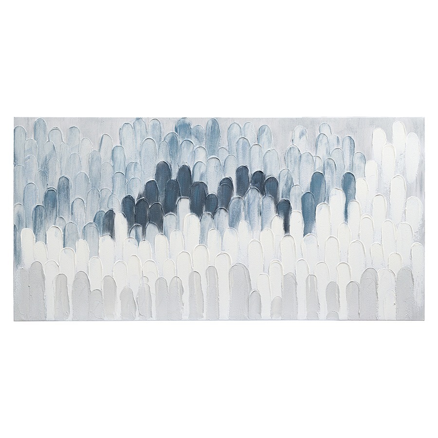 Фото Панно декоративное с ручной росписью by feel, 140х70 см, серо-голубое (78832) - интернет-магазин МегаТерем в Москве