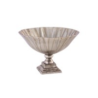 Ваза 25302-44/VA, 44 см, металл, Vintage silver, ROOMERS FURNITURE
