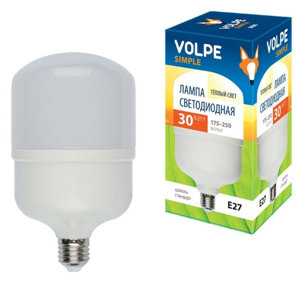 Фото Лампа светодиодная Uniel LED-M80 E27 30Вт 3000K 10810 UL_10810 - интернет-магазин МегаТерем в Москве