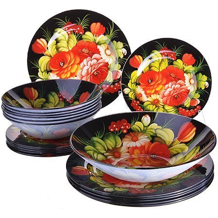 Фото Набор стеклянной посуды 19 пр LR (28332) - интернет-магазин МегаТерем в Москве