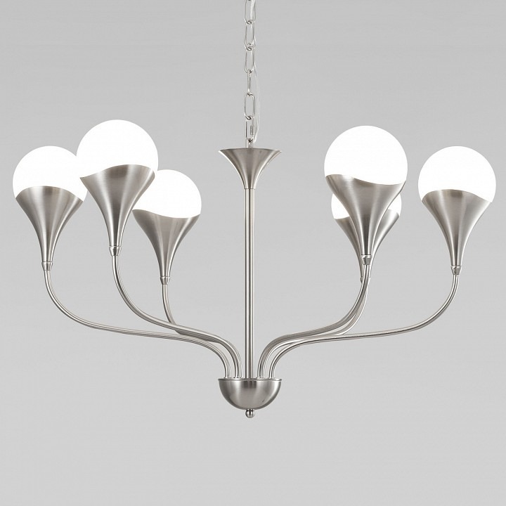 Фото Подвесная люстра Eurosvet Calyx 60169/6 никель EV_a068276 - интернет-магазин МегаТерем в Москве