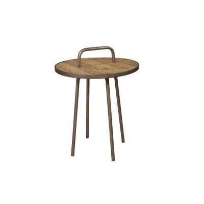 Стол приставной Физер FDT15272, 50, массив дуба, металл, natural oak/grey, ROOMERS FURNITURE