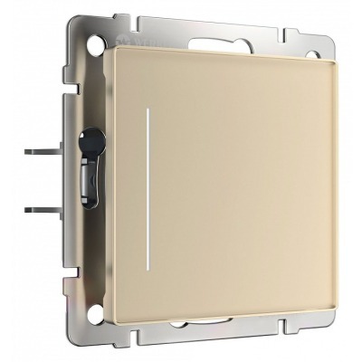 Выключатель сенсорый одноклавишный с подсветкой и функцией Wi-Fi, без рамки Werkel шампань W4513011 WRK_a064145