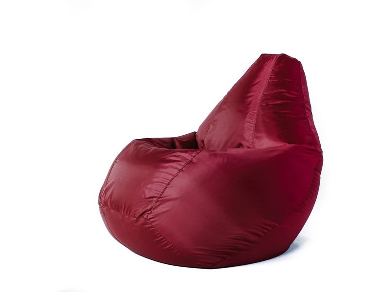Фото Кресло мешок L Oksford Bordo бордовое Мягкое кресло (внешний чехол+внутренний чехол с гранулами) - интернет-магазин МегаТерем в Москве