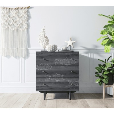 Комод Boho 3 ящика с рыбами...