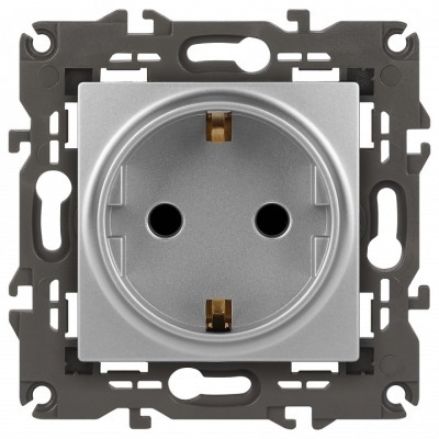Розетка с заземлением и со шторкой, без рамки Эра Эра Elegance 14-2102-03 ER_B0034274