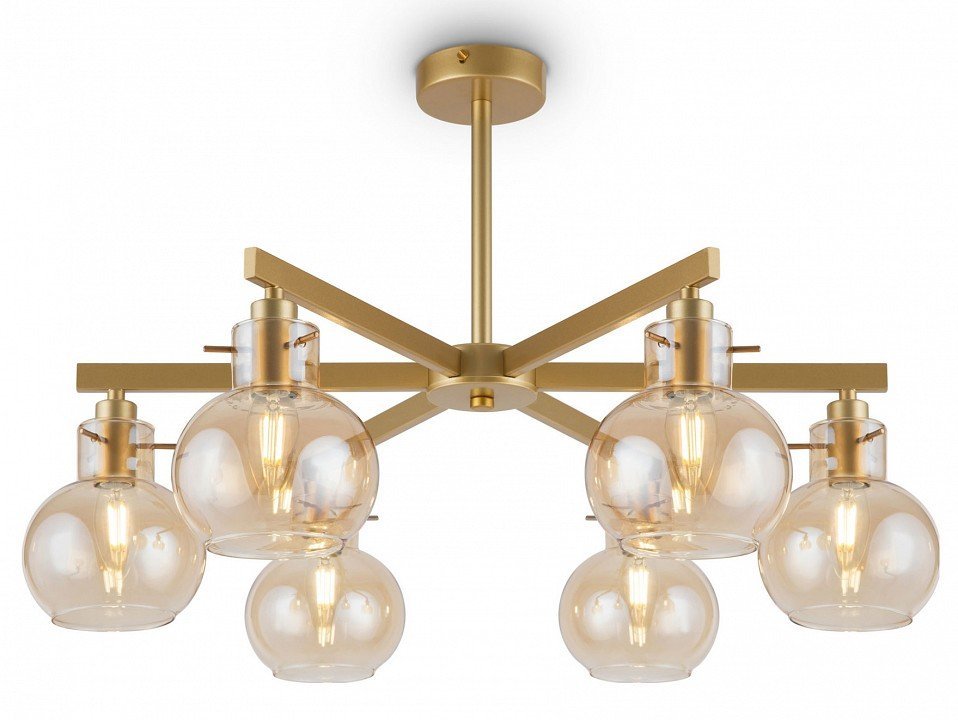 Фото Люстра на штанге Freya Circle FR5183PL-06G MY_FR5183PL-06G - интернет-магазин МегаТерем в Москве