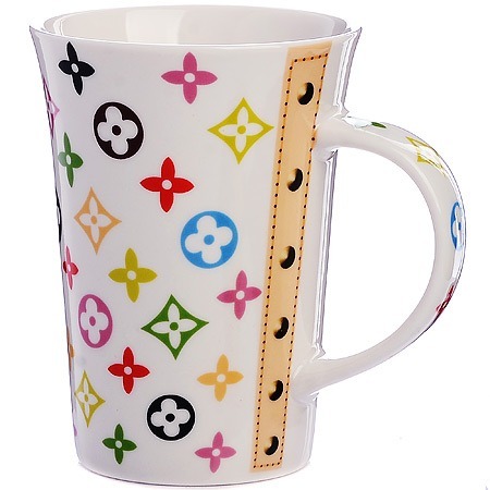 Фото Кружка 450 мл Модный узор LV White LORAINE (9-4334-4) - интернет-магазин МегаТерем в Москве