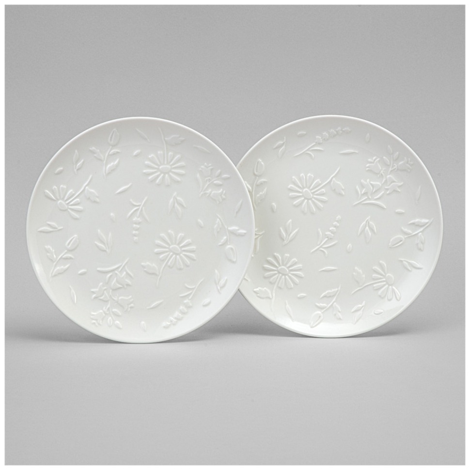 Фото Набор тарелок закусочных lefard flowers story 2 шт. 20,5*2 см (474-266)  - интернет-магазин МегаТерем в Москве