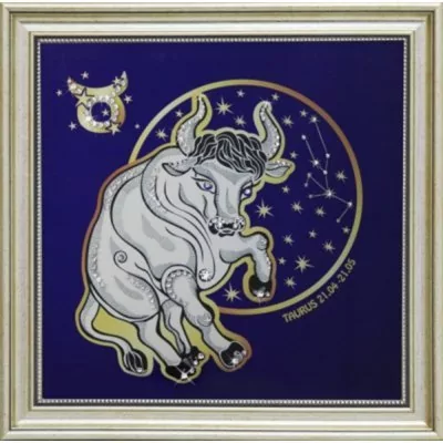 Картина Звездный телец с кристаллами Swarovski (1746)