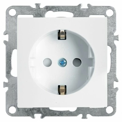 Розетка с заземлением и со шторкой, без рамки Stekker Эрна 39317 FE_39317