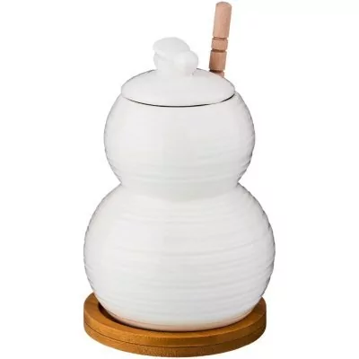 Банка для меда с дерев. палочкой lefard "native" на подставке 350 мл 9*14 см (587-129) 