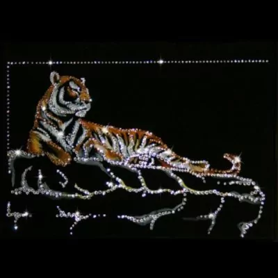 Картина Тигр Шерхан с кристаллами Swarovski (1295)