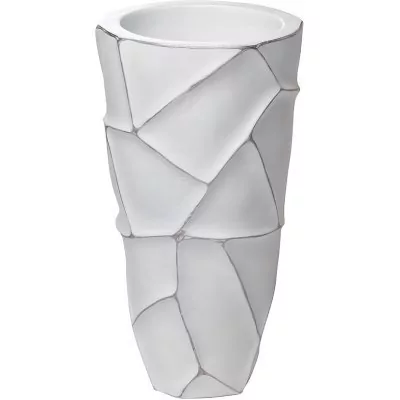 Кашпо d26*48см белое с сере...