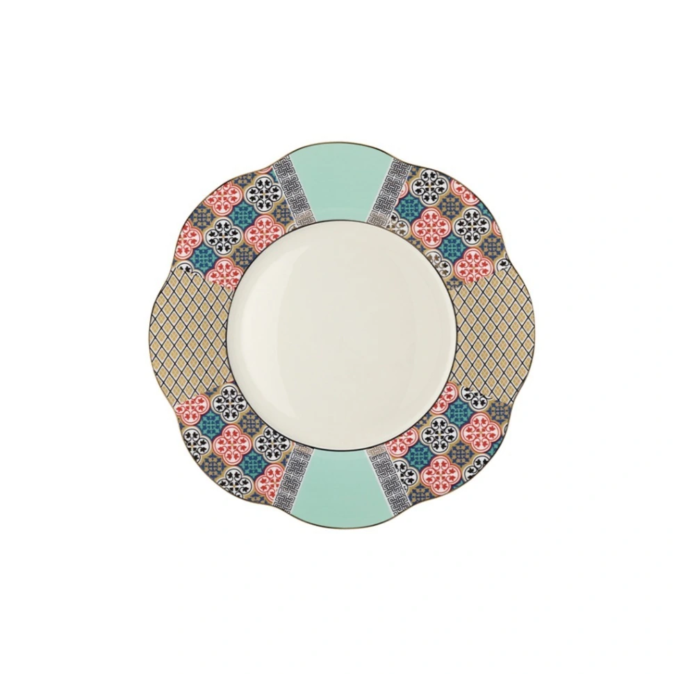 Фото Тарелка LANE030EU002205, 20,5 см, костяной фарфор, mixed, LE COQ - интернет-магазин МегаТерем в Москве