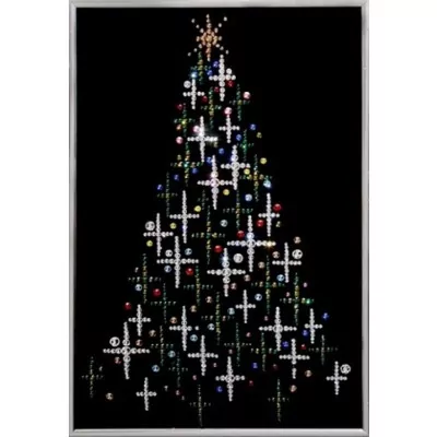 Картина Елка с кристаллами Swarovski (1101)