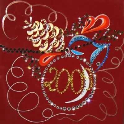 Картина Новогодняя с кристаллами Swarovski (1228)