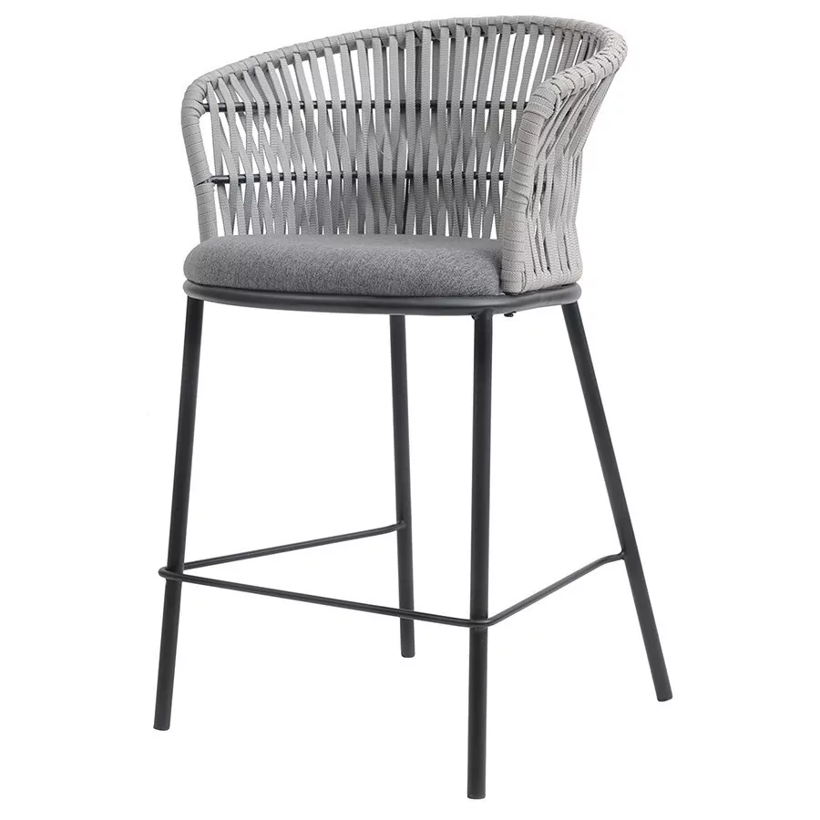 Фото Стул полубарный haugen, темно-серый/светло-серый (75041) - интернет-магазин МегаТерем в Москве