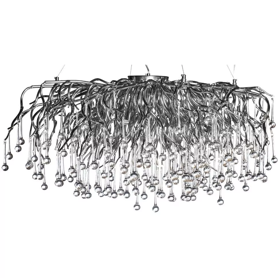 Фото Люстра круглая d.120*h.38см, хром (TT-00004972) - интернет-магазин МегаТерем в Москве