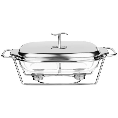 Мармит agness прямоуг 2 отсека silver 2,45l (781-510) 