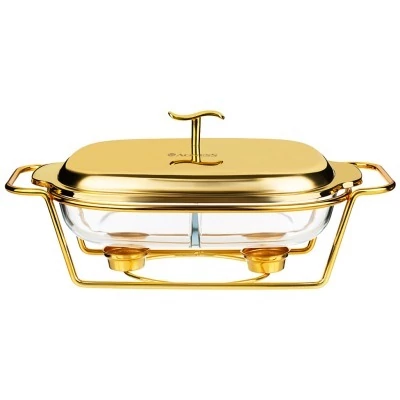 Мармит agness прямоуг 2 отсека gold 2,45l (781-511) 