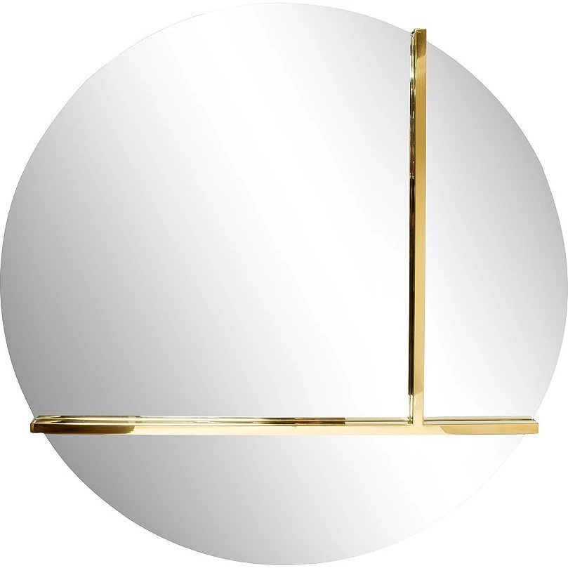 Фото Зеркало круглое с металл. вставками золото d80см (TT-00005890) - интернет-магазин МегаТерем в Москве