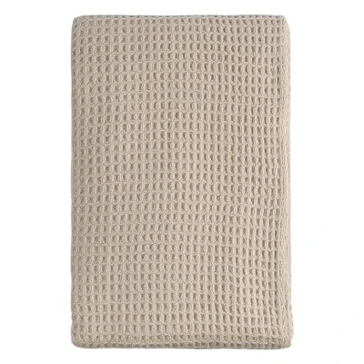 Плед из шерсти бежево-серог...