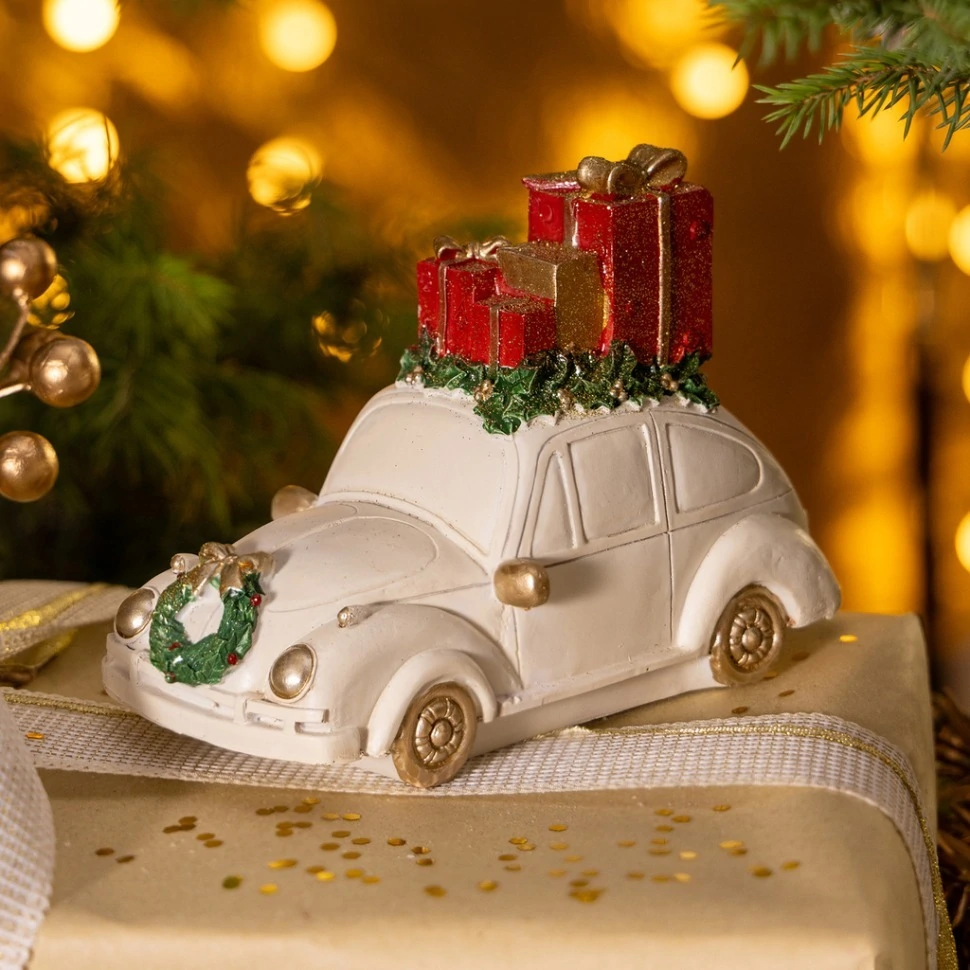 Фото Статуэтка машинка с подарками 16х8х11 см Lefard (162-1311) - интернет-магазин МегаТерем в Москве