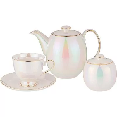 Чайный сервиз lefard "pearl" на 6 пер. 14 пр. 1100/350/220 мл (275-1200) 