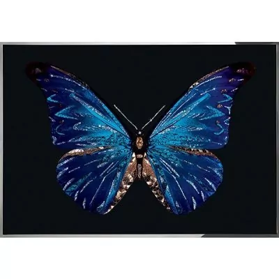 Картина Синяя бабочка с кристаллами Swarovski (2377)