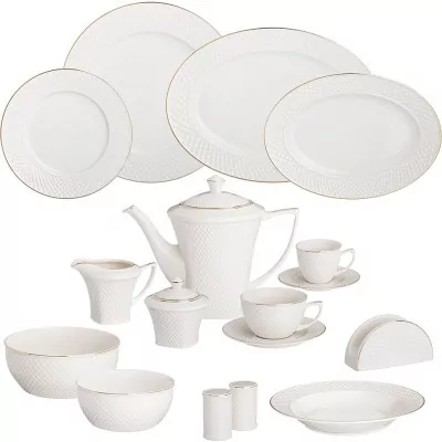 Сервиз чайно-столовый lefard "диаманд голд" на 12 пер. 101 пр. (359-323) 