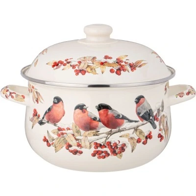 Кастрюля agness эмалированн...