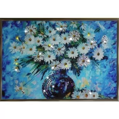 Картина Ромашки с кристаллами Swarovski (1267)