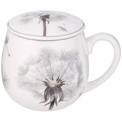 Кружка заварочная lefard dandelion с металл. ситом и фарфор. крышкой 420 мл (87-285) 