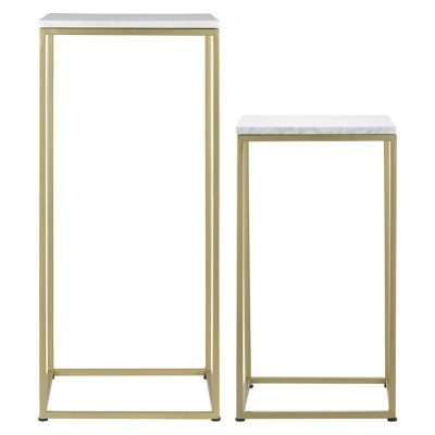 Набор из 2-х столиков mayen gold, белые/золотистые (76903)