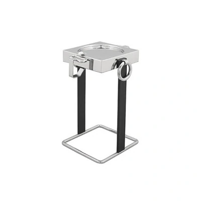 Подставка под кулер C345, сталь, кожа, Shiny Nickel/black, ROOMERS FURNITURE