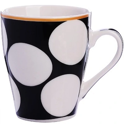 Кружка 340 мл Горох Black White LORAINE (9-31232-2)