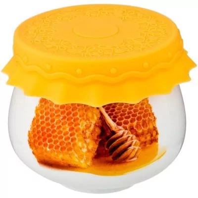 Баночка с силиконовой крышкой "соты" 180 мл Lefard (359-565)