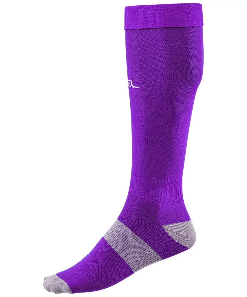 Фото Гетры футбольные JOGEL CAMP BASIC SOCKS, фиолетовый/серый/белый (2076931) - интернет-магазин МегаТерем в Москве