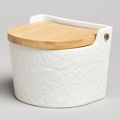 Банка для соли с дер.крышко...