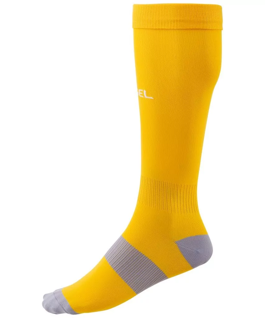 Фото Гетры футбольные JOGEL CAMP BASIC SOCKS, желтый/серый/белый (2076937) - интернет-магазин МегаТерем в Москве