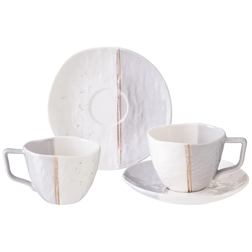 Фото Чайный набор lefard grey на 2 пер. 4 пр. 220 мл (42-479) - интернет-магазин МегаТерем в Москве