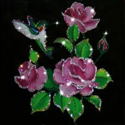Картина Райский сад с кристаллами Swarovski (1255)