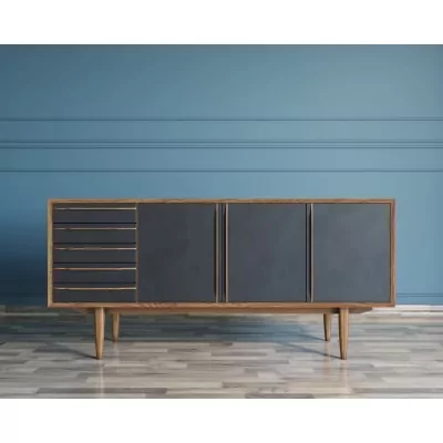 Комод Bruni Black три дверк...