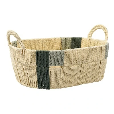 Корзина плетеная овальная bodhran sage из коллекции ethnic, размер s (77236)